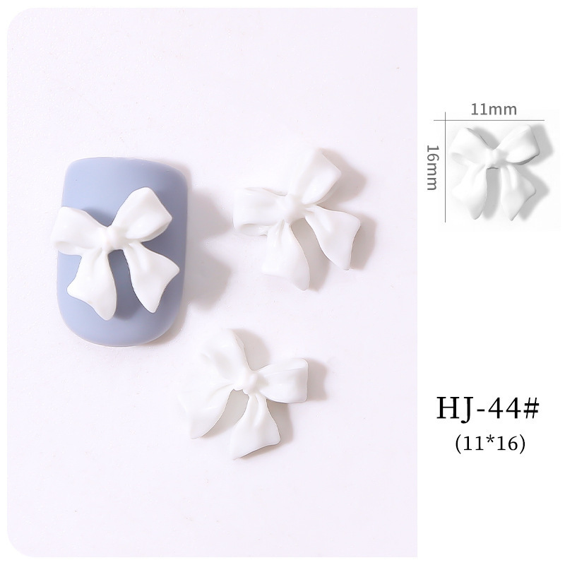 Manicura Internet celebridad arco ins joyería de uñas japonés blanco y negro cinta desnuda arco tridimensional simple parche