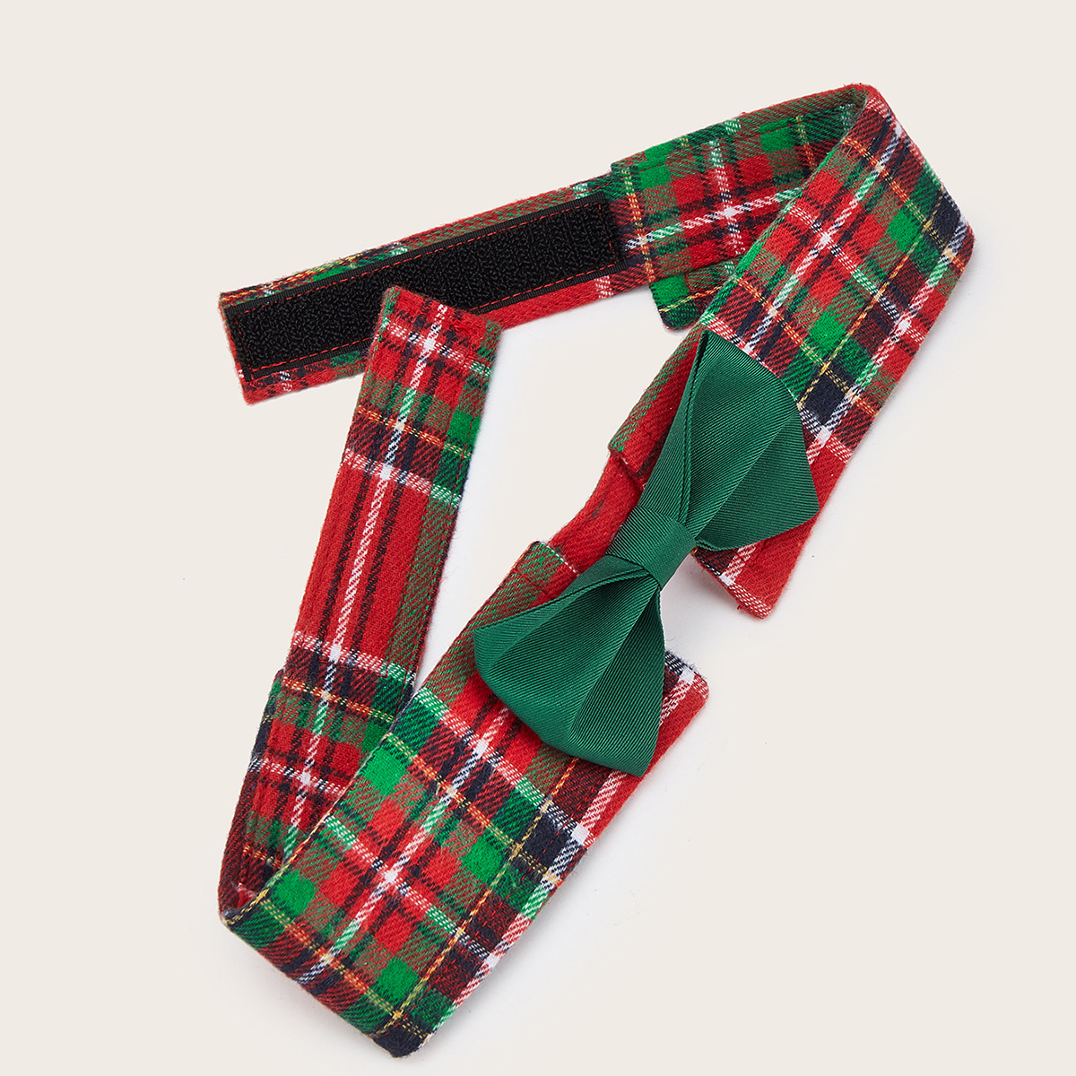Fabricantes de nuevos productos transfronterizos en stock de rejilla de Navidad corbata de mascotas velcro ajustable accesorios de mascotas arco