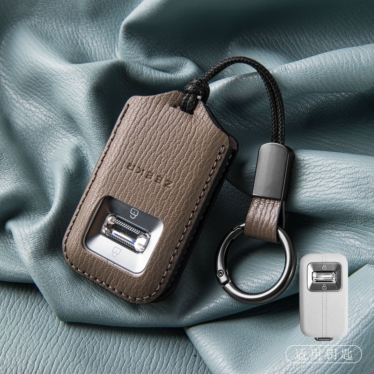 Suitable for 2026 Model Updated Zeekr 8X Genuine Leather 001 Key Case, Zeekr 9X Car Key Cover, High-End Key Holder for Men and Women