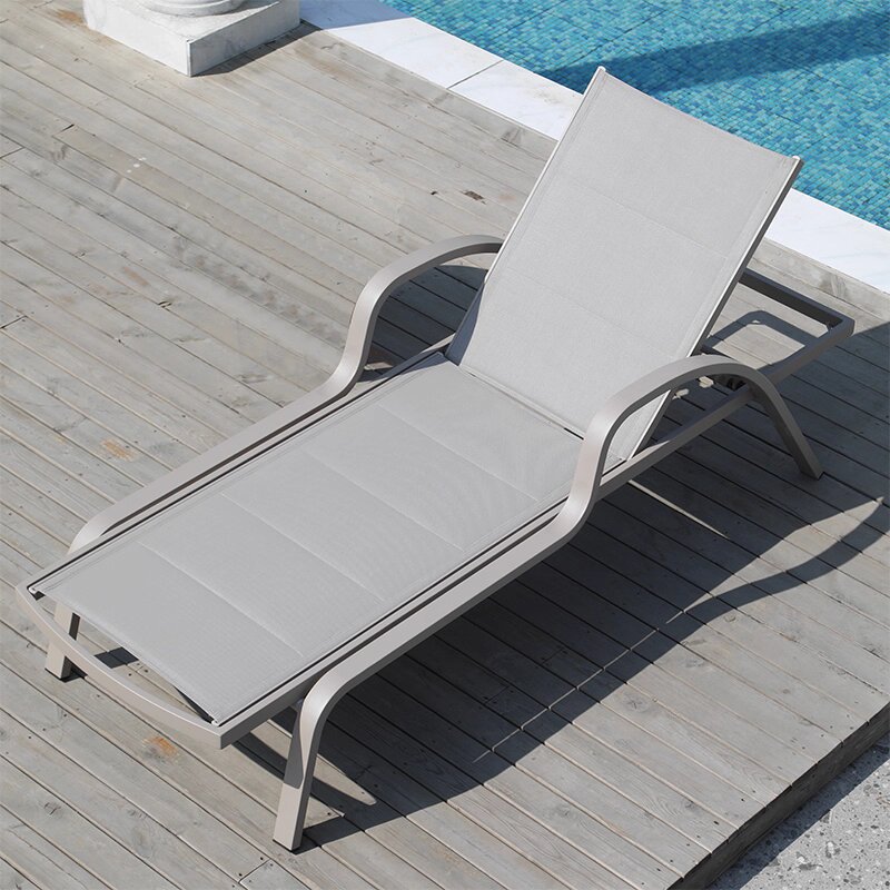 Silla de playa piscina al aire libre balcón patio piscina de ocio impermeable solar terraza jardín estilo europeo
