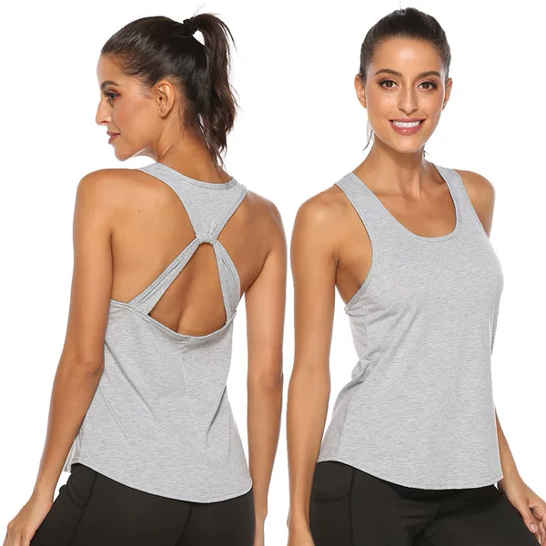 Cross-Border Double-Strap Beauty Back Sports Vest for Women, Casual Loose Fit, Versatile, High-End Fitness Yoga Top