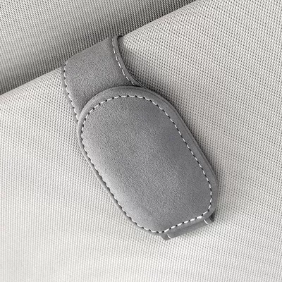 Car Glasses Clip/Bill Clip Visor Glasses Case Creative Sunglasses - gray