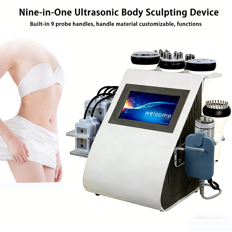 Customized Nine-In-One 40K Beauty Instrument Rf Skin Rejuvenation Instrument Ems Electrotherapy Brush Laser Plate Body Shaping Beauty Instrument Manufacturer