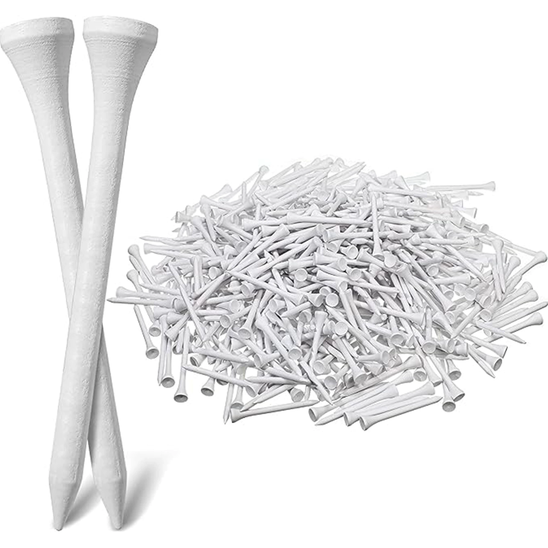 Шипы для гольфа TEE белые деревянные шипы с возможностью печати логотипа 83 мм