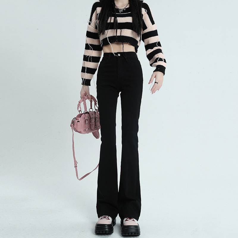 Black Flared Jeans for Women 2025 Autumn and Winter New High-Waisted Stretchy Slimming Petite Bootcut Pants Black Flared Jeans for Women 2025 Autumn and Winter New High-Waisted Stretchy Slimming Petite Bootcut Pants