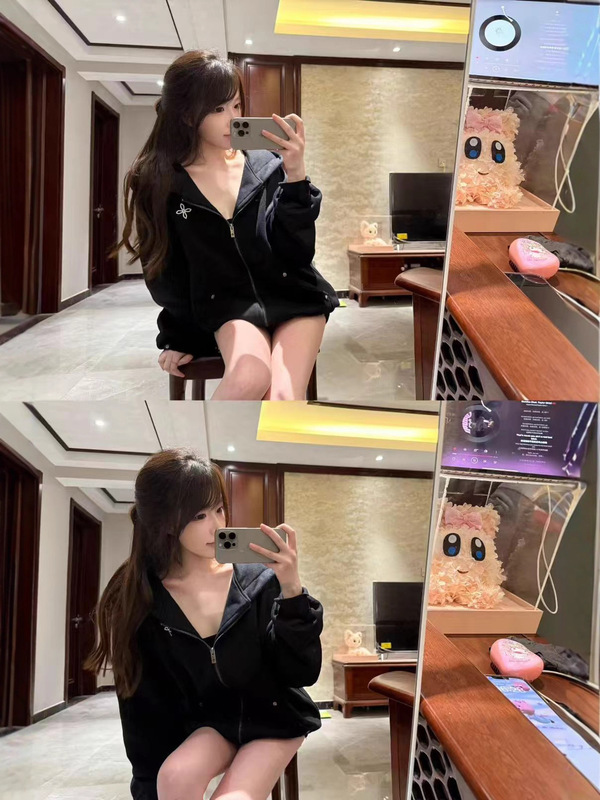 高品质~秋冬新款SKFK十字花经典拉链帽衫宽松连帽卫衣外套开衫女|undefined
