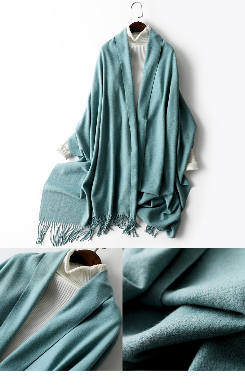 Winter Season Women'S Gender Women's Fashion Solid Color Artificial Wool Polyester Winter Scarves