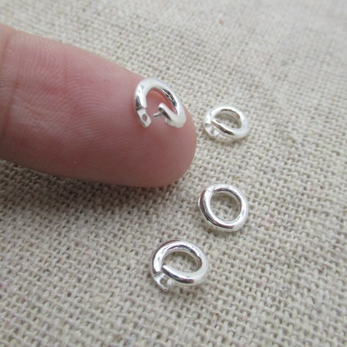 s925 sterling silver live buckle silver ring circle open buckle pendant pendant buckle bracelet necklace live buckle handmade DIY