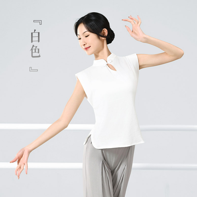 Danza clásica encanto corporal 2023 cheongsam de manga corta ropa de práctica de danza China ropa de danza moderna Ropa de baile de mujeres adultas