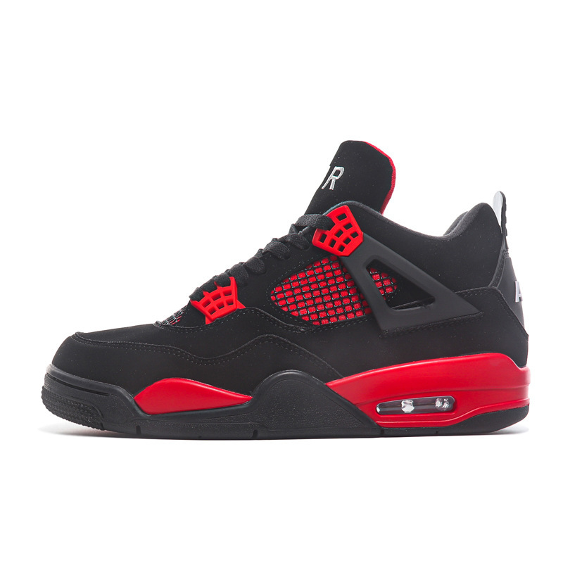 Zapatos de baloncesto Putian puros originales AJ4 amarillos hembra rojo trueno macho AIR negro gatos zapatos de hombre zapatos de mujer zapatos deportivos