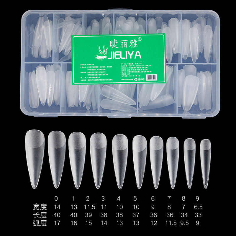 Manicure Dog T delgada cintura de uñas alargada aguda ligera sin pliegues parche de uñas 360 uñas