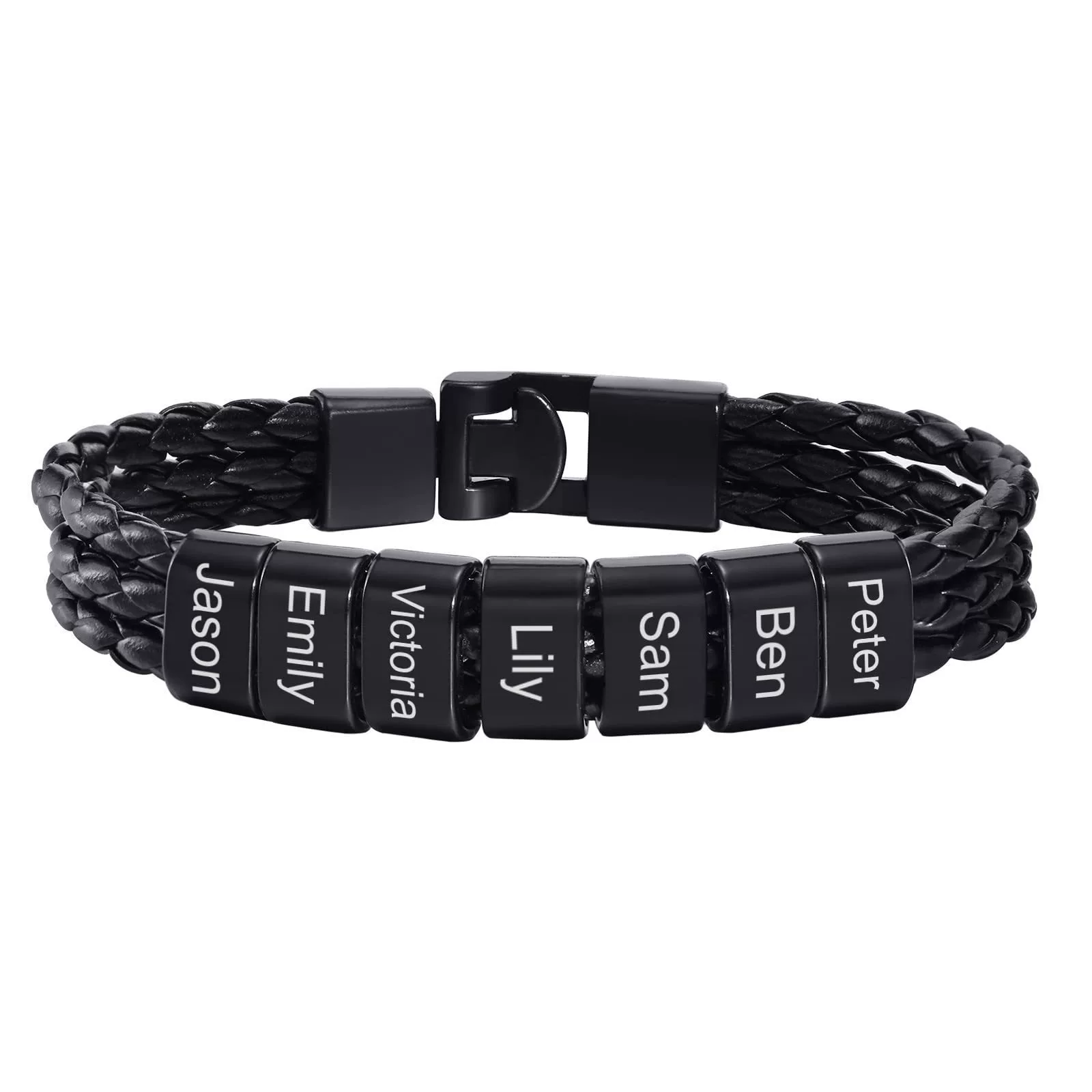 Black bracelet stainless steel