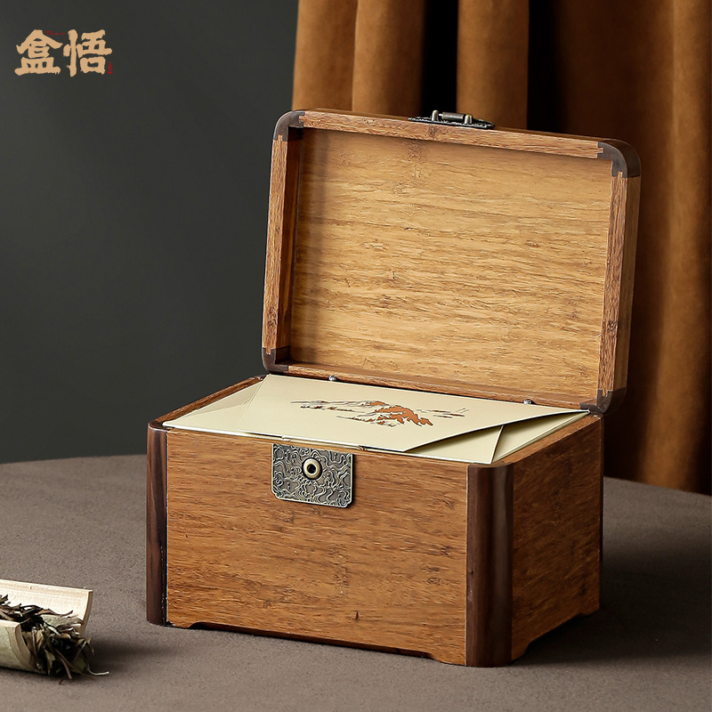 复古茶叶包装盒空木盒老白茶君山银针古树普洱通用散茶箱茶礼定制