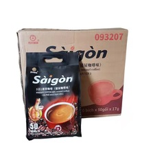 西貢速溶咖啡850g越南三合一咖啡粉50包袋裝貓屎咖啡味