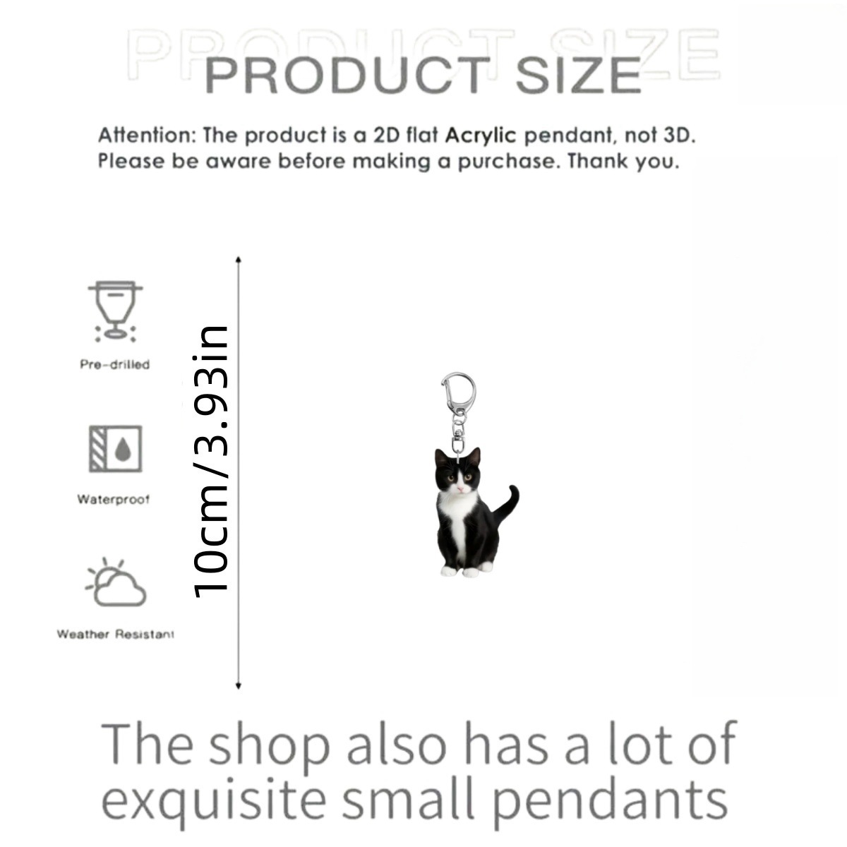 Keychain Classification 1 Piece Quantity Cute Cat Arylic Unisex Keychain