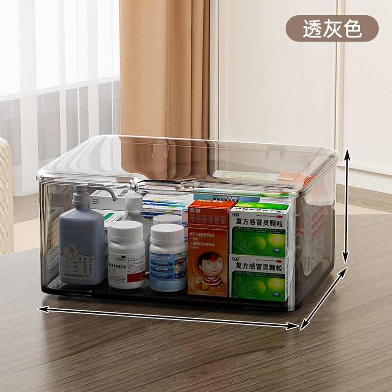 透明蓋付き防塵多機能棚高級感家庭用薬品大容量ハイビジョン収納ケース卸売り|undefined