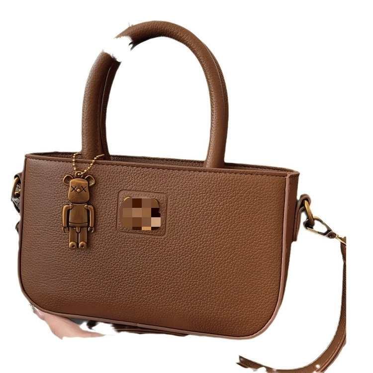 Retro One-Shoulder Handbag, handheld & shoulder, pebble texture, adjustable strap (22×6×13 cm)