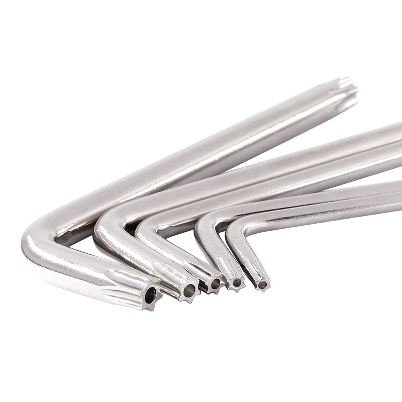 Plum Blossom Anti-Theft Wrench Wholesale, Multifunctional T-Shape Dual-Head Nickel-Plated Medium-Length Star-Type L-Shape Plum Blossom Anti-Theft Wrench