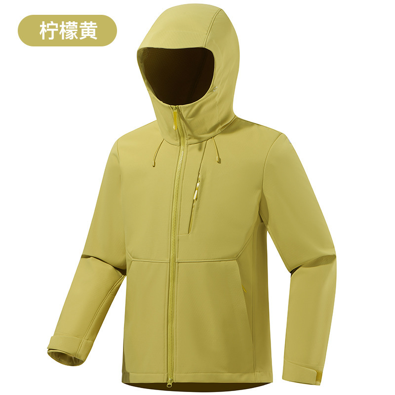 数据直播款方格绒软壳冲锋衣男女同款连帽防风防水透气保暖可定制|undefined