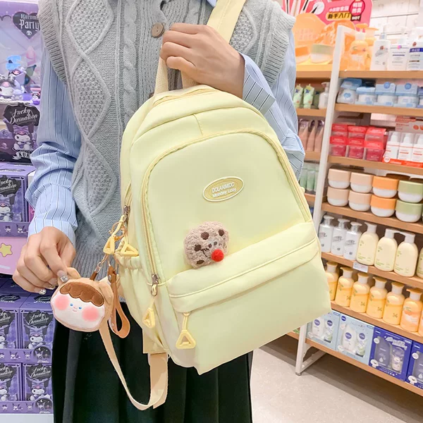 2023 new mini backpack versatile college student small schoolbag female commuter mummy bag lady travel backpack