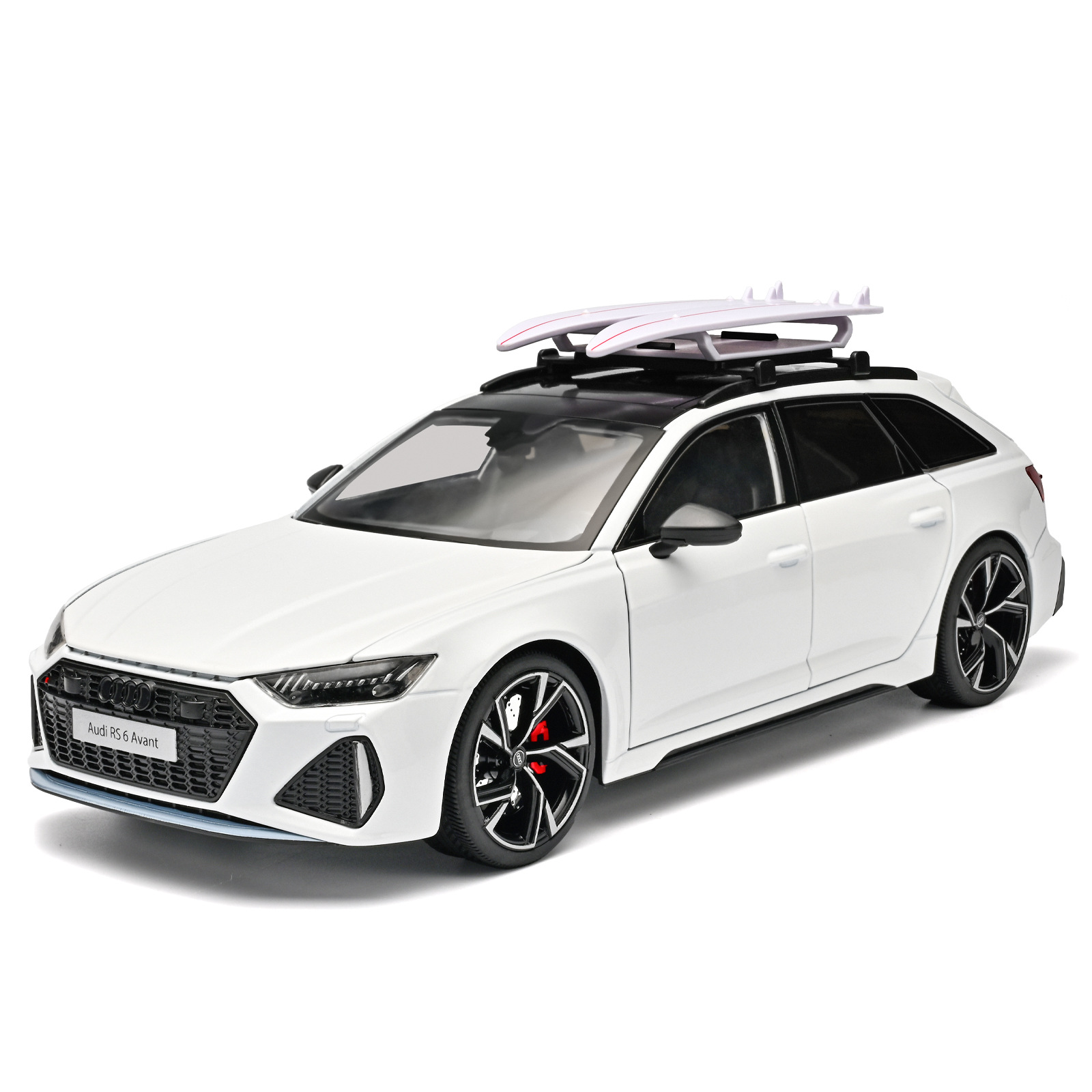 Auténtico autorizado 1: 18 Audi RS6 modelo de automóvil de aleación deslizante sonido y luz de gran tamaño regalo de lujo ligero del Día del Padre para hombres