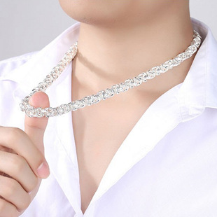Authentic genuine goods Official Counter Duty Free 9999 Real Silver Feilong Necklace in the Sky Men's Atmospheric Luxury High-end Silver