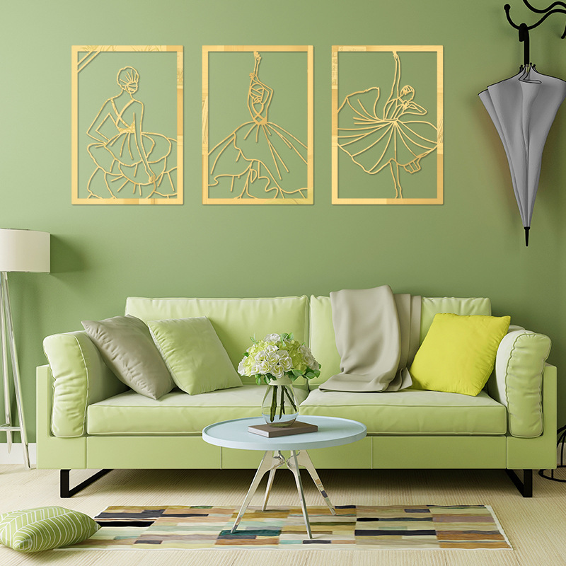 acrylic modern and minimalistic sofa on wall