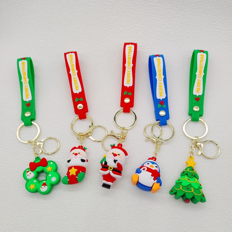 Nueva SERIE DE Navidad llavero colgante muñeco de nieve muñeca Santa Claus árbol de Navidad llavero accesorios al por mayor