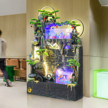 假山流水喷泉摆件循环水幕墙玄关屏风客厅办公室装饰开业招财鱼缸