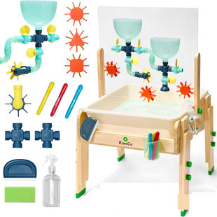Children's Enlightenment Early Education Toys Educational Multipurpose Children's Building Blocks Table Wooden Water and Sand Sensory Table Outdoor Sand Table