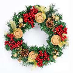 リボンクリスマス花輪クリスマス置物メーカー卸売りクリスマス燭台花輪キャンドルカップクリスマス燭台