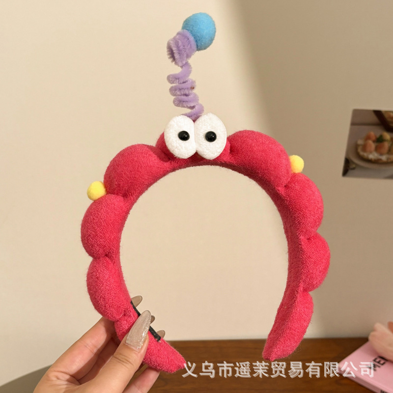 曲奇饼干洗脸发箍女2025新款毛绒压发头箍可爱发卡子防滑发捆头饰|undefined