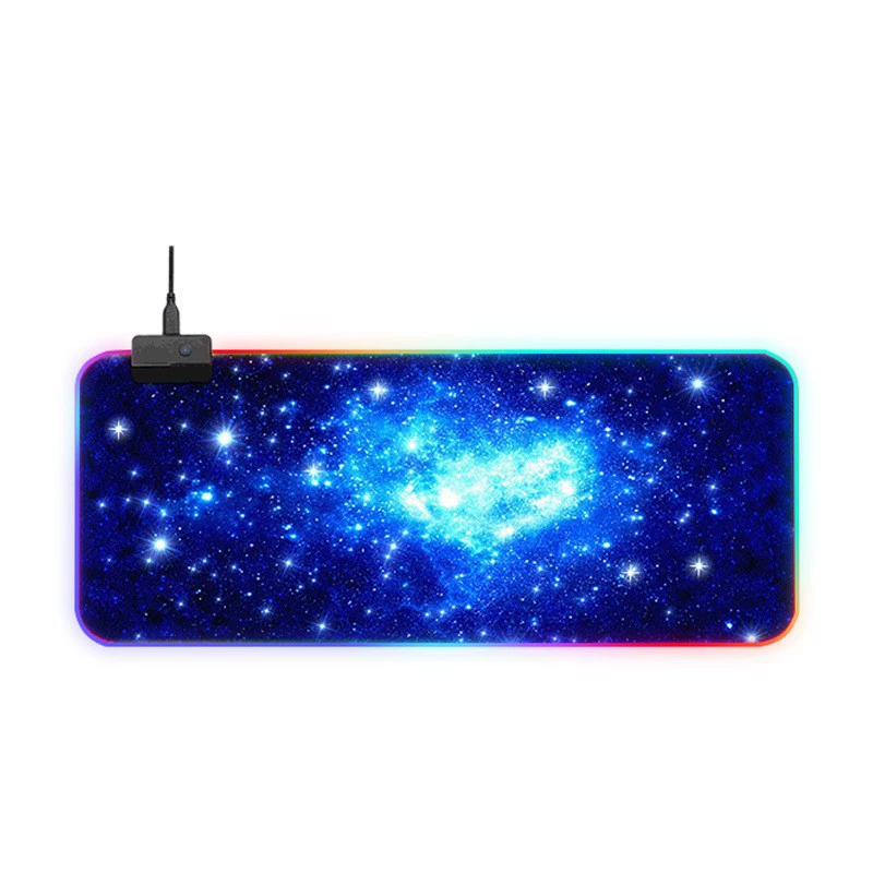 Большой RGB коврик для мыши и стола, 350×250×3 мм или 800×300×4 мм, противоскользящее резиновое основание