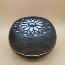 550ml大容量跨境木纹空气加湿器批发家用超声波智能精油香薰机