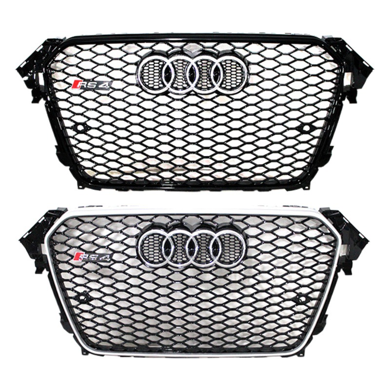Aplicable a 13-16 b8.5 Audi A4 modificado RS4 malla media panal rejilla de admisión parachoques decoración Accesorios