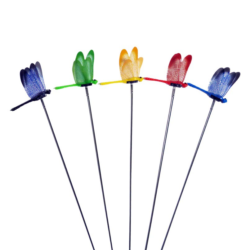 Моделирование трехмерная Стрекоза стержень садовое украшение цветочный горшок Цветочная композиция Стрекоза украшение дома настенные наклейки фон садовое украшение