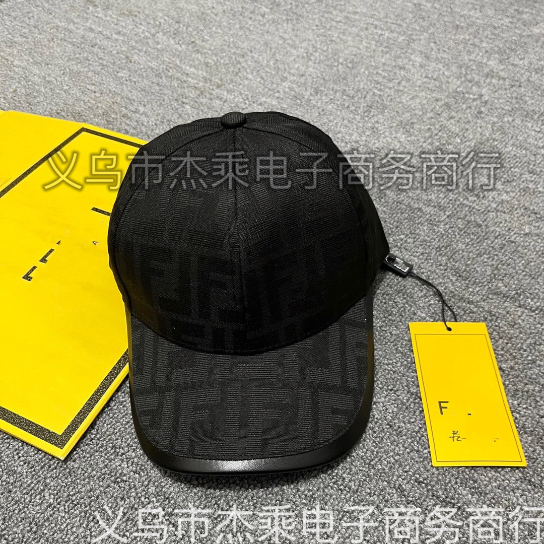Fendi FF Jacquard Cap Black