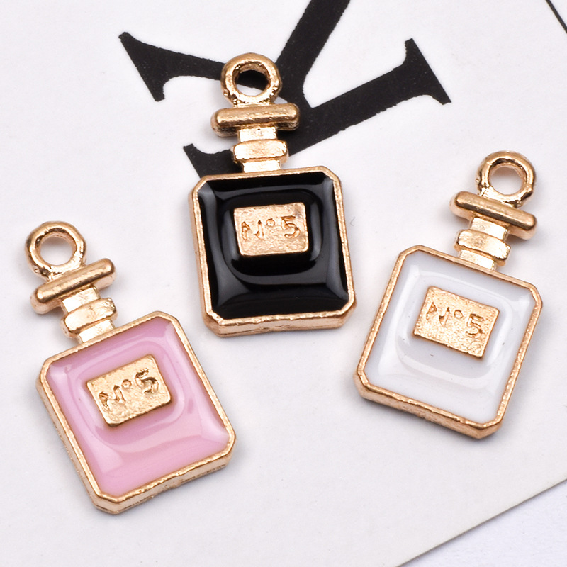 10 Pcs/package Simple Style Perfume Bottle Alloy Enamel Jewelry Accessories display picture 4