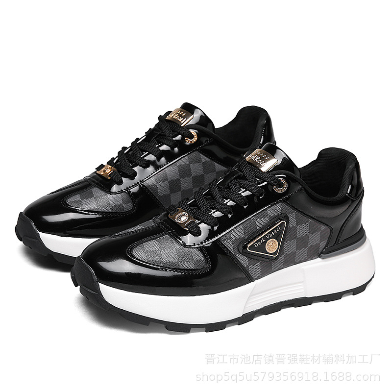 Zapatos casuales deportivos de suela suave antideslizantes de cuero de alta calidad de lujo ligero de alta gama para hombre