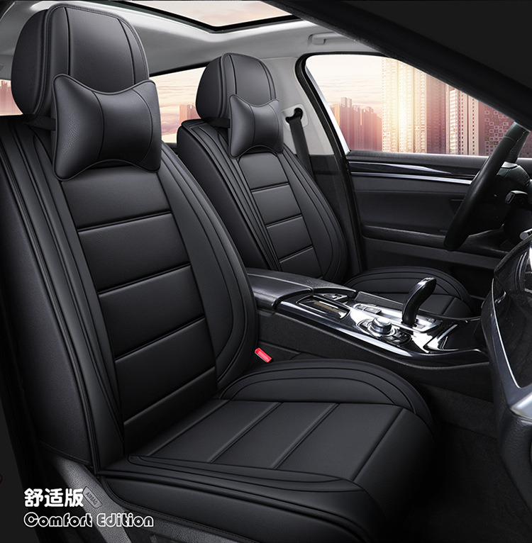 Car All-Inclusive Full Leather Baby Bear Cushion Leather Cushion Seat Cover All-Inclusive Suitable for All Seasons Car Cover Seat Cover Winter