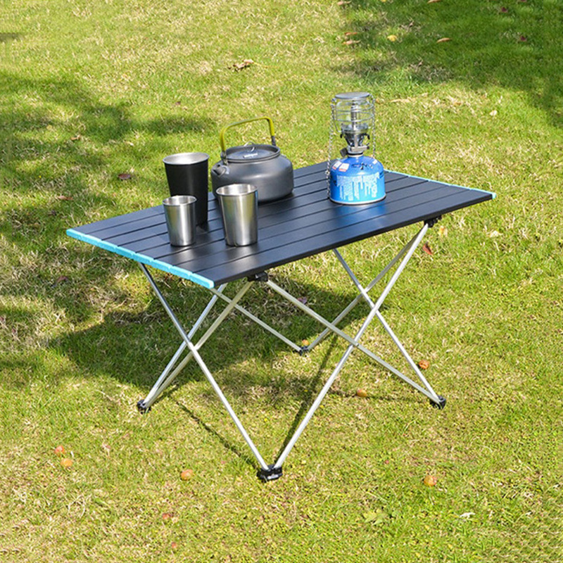Camping al aire libre mesa de aleación de aluminio plegable multiusos mesa de barbacoa de picnic mesa de aluminio informal simple grande y pequeña
