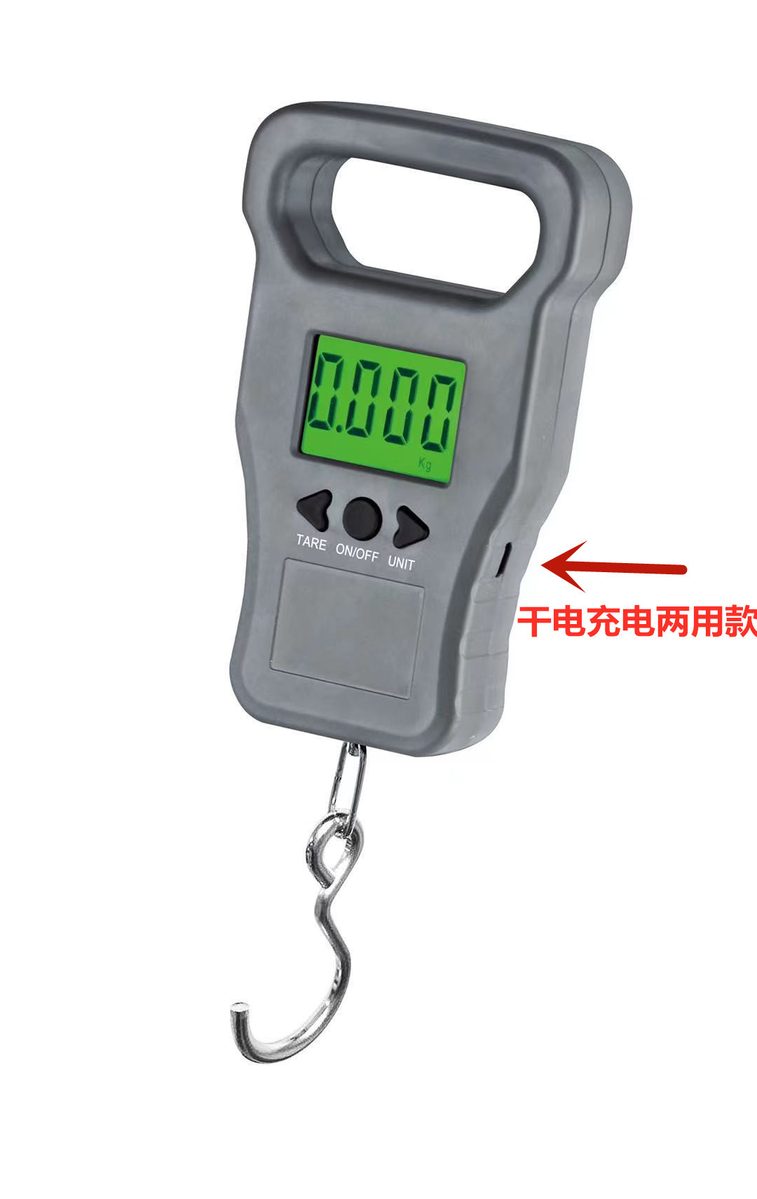 Taşınabilir ölçekli İngilizce versiyonu Çince versiyonu 50 kg kapalı ve açık kanca ölçeği balık dolandırıcılık önleyici taşınabilir kanca ölçeği bagaj ölçeği