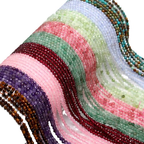 3mm faceted cut angle natural stone loose beads tourmaline garnet agate moonstone amazonite lapis lazuli