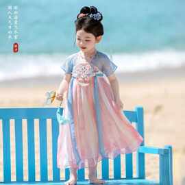 现货2026夏季新款女童表演服儿童古风公主连衣裙超仙国风唐装夏