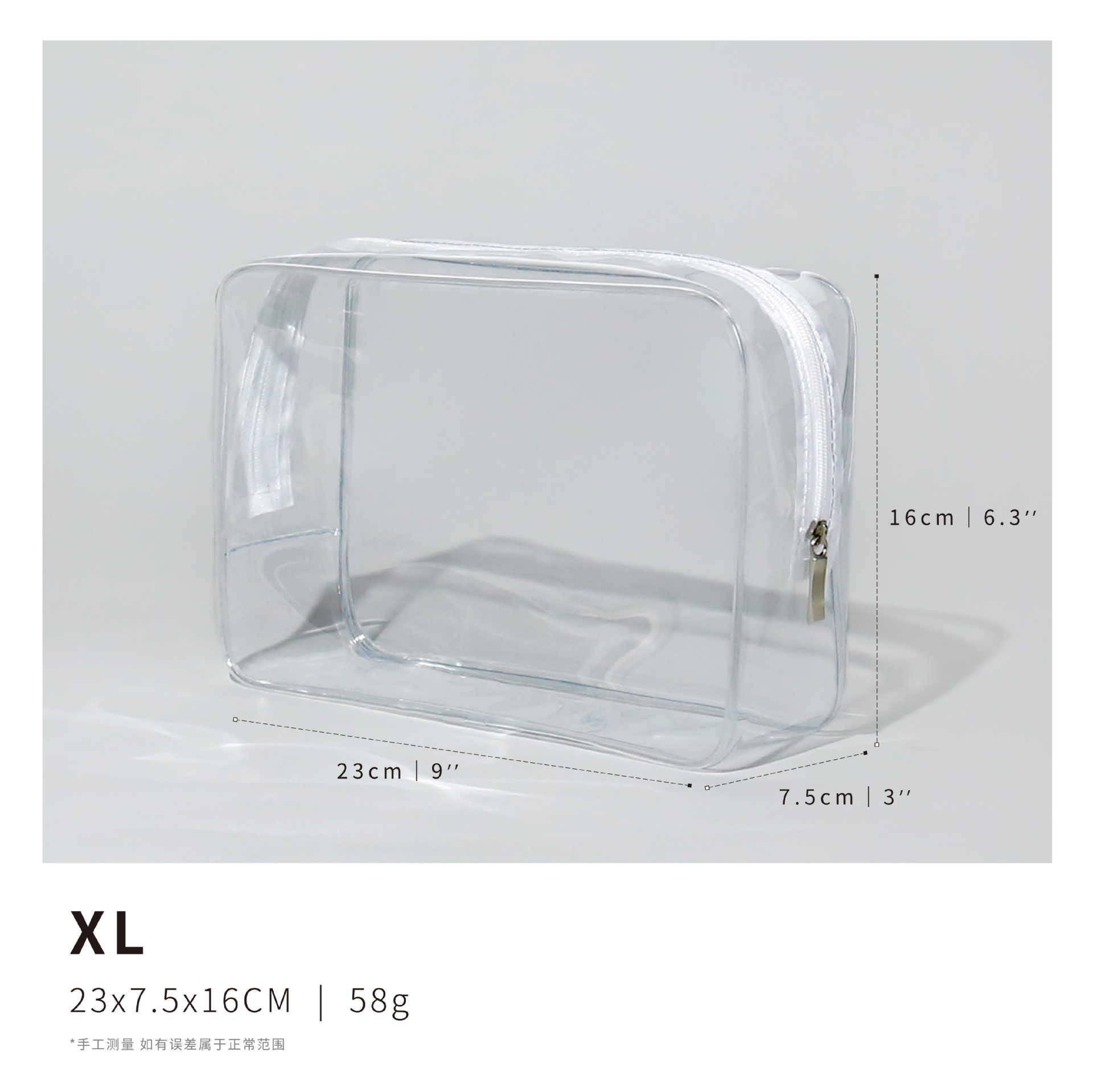 Nueva bolsa de cosméticos transparente de PVC de gran capacidad de alto aspecto al aire libre portátil impermeable bolsa de almacenamiento de lavado de viaje en stock