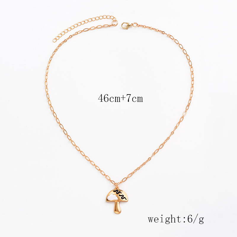 1 Piece Original Design Mushroom Alloy Enamel Plating Womenu0027S Pendant Necklace