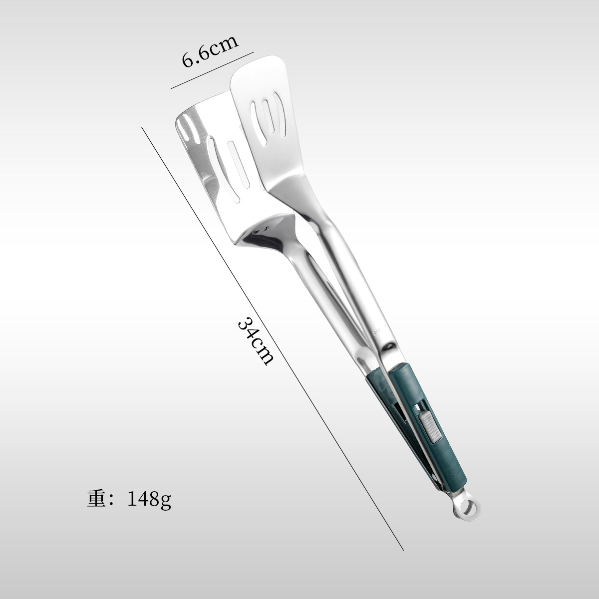 Clip de filete de hebilla deslizante 304 clip de pala de doble propósito clip de freír de filete creativo multifunción clip de pescado a la parrilla clip de comida de carne de barbacoa