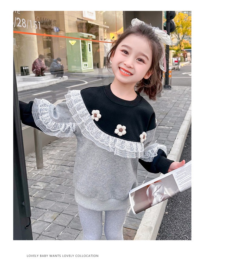 Dräi Blummen Ënnerwäsch 2024 Fréijoer Nei Moudeg Kanner- a Meedercher Sport Zweedeel Set_voghion.com