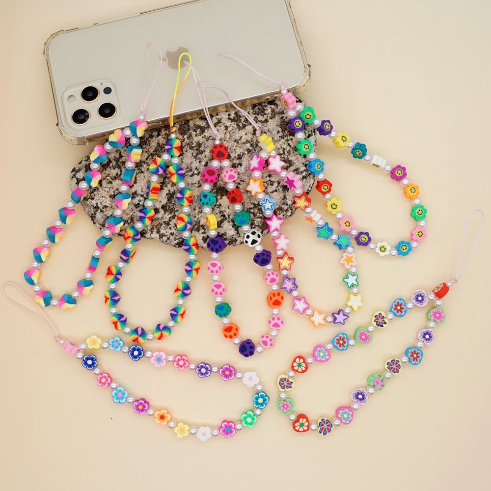 Ethnic Small Daisy Pearl Beaded Mobile Phone Chain display picture 23