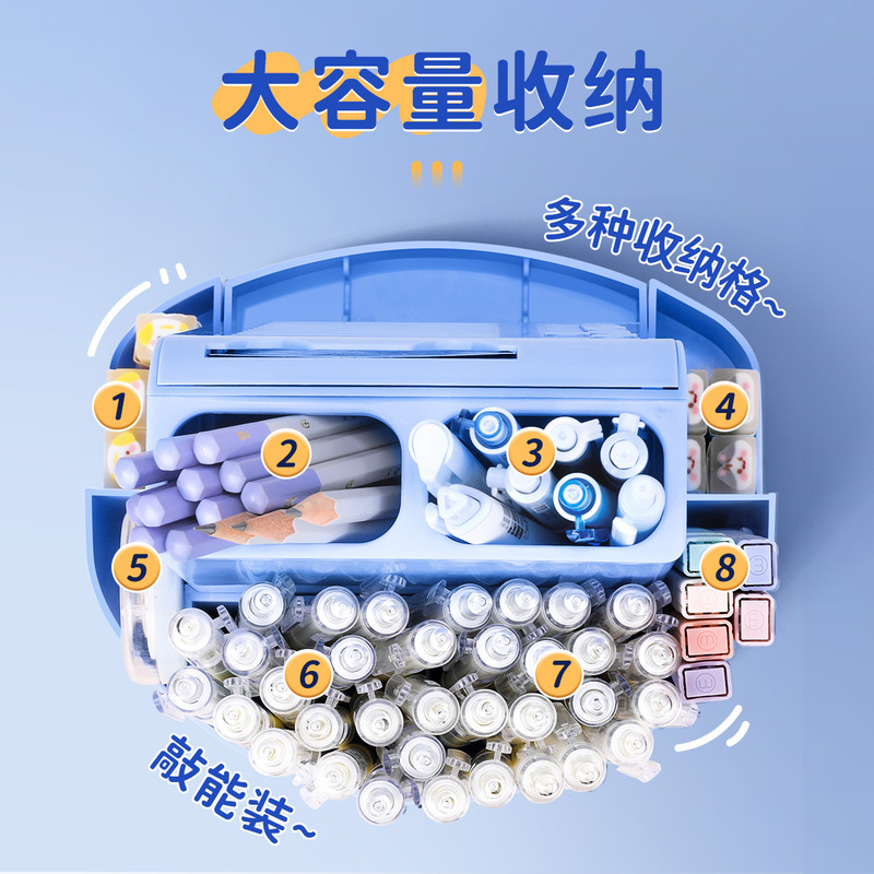 多機能自律回転筆筒学生デスクトップ文房具カード学習計画表児童時間管理|undefined